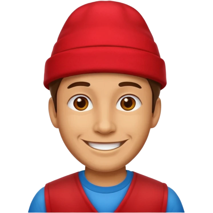 man with red hat emoji