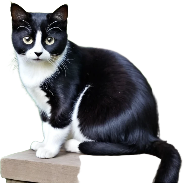 вислоухий черный кот с миндалевидными глазами emoji