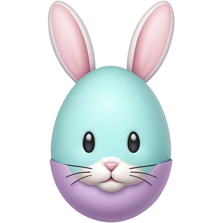easter egg with bunny ears emoji