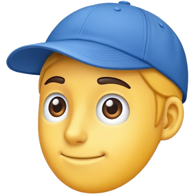 Blue cap emoji