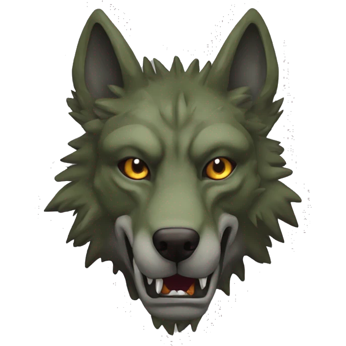 Dark black Musty green olive gray brown camo camouflage wolf zombie face dragon face maroon dragon emoji