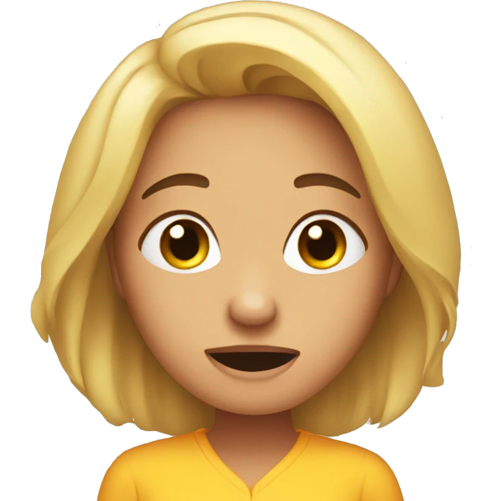 The woman is embarrassed emoji