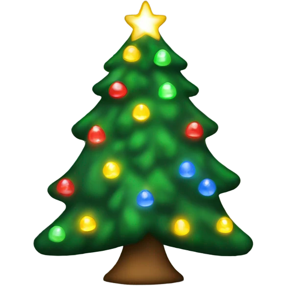 Christmas tree with lights emoji