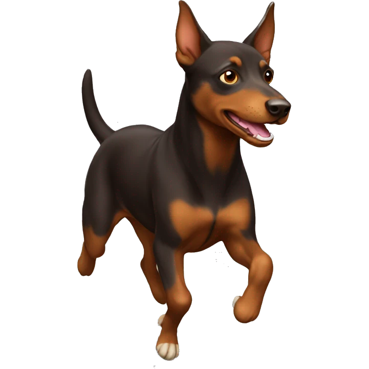 brown Australian kelpie running emoji