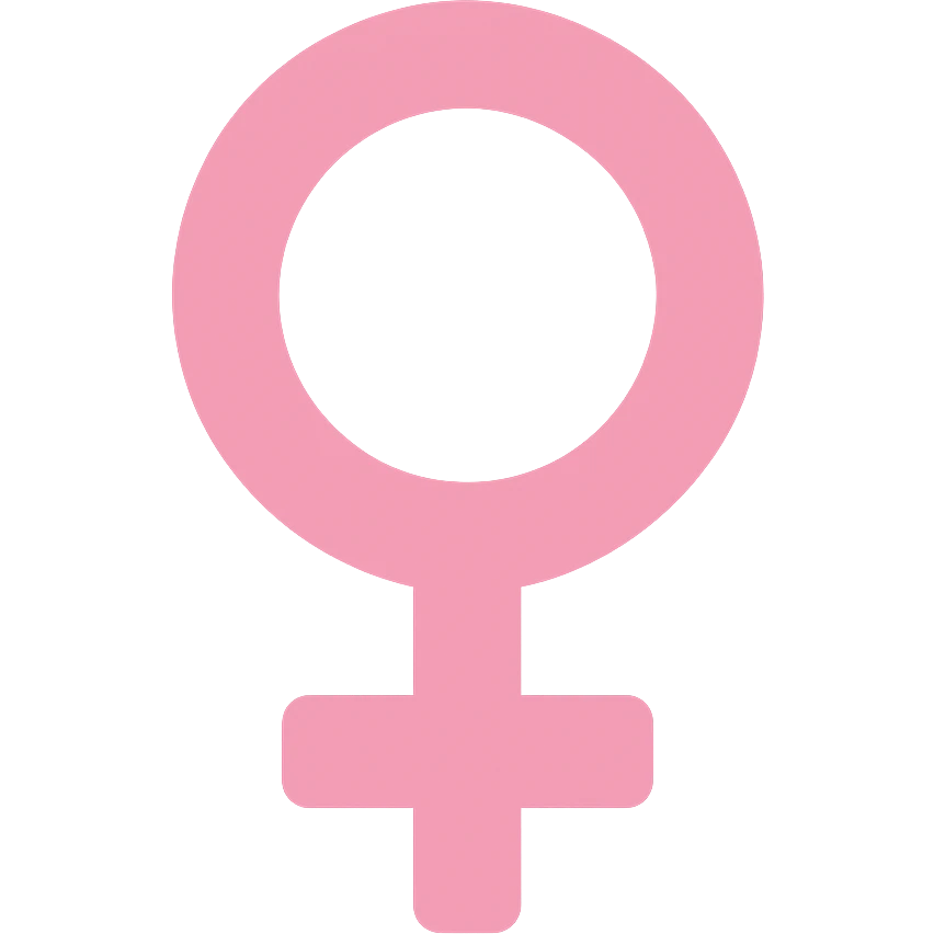 female gender symbol, flat pink, stripped-down minimalism, color icon style, suitable for Discord role icon emoji
