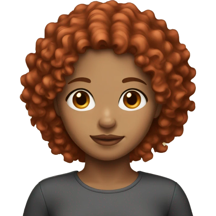 Light skin girl with red/brown curly hair emoji