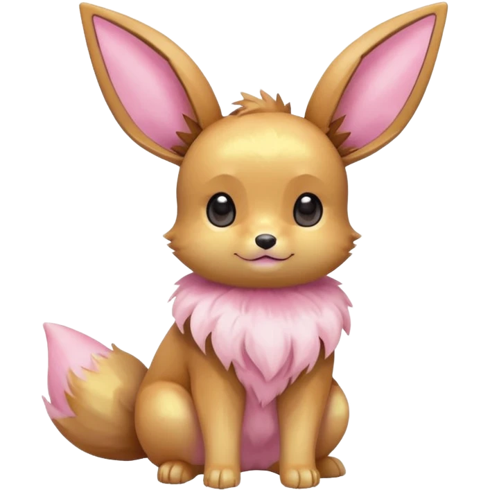 Kawaii Shiny Pastel Eevee Full Body emoji