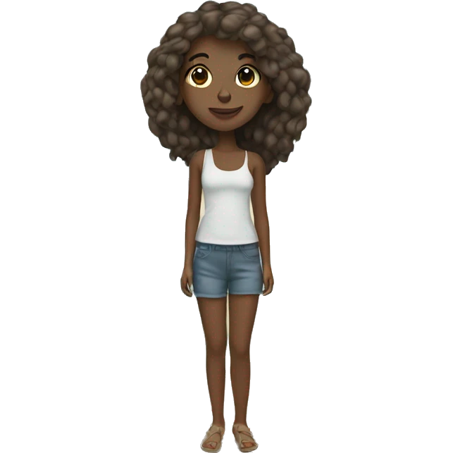 girl by the ocean shore emoji