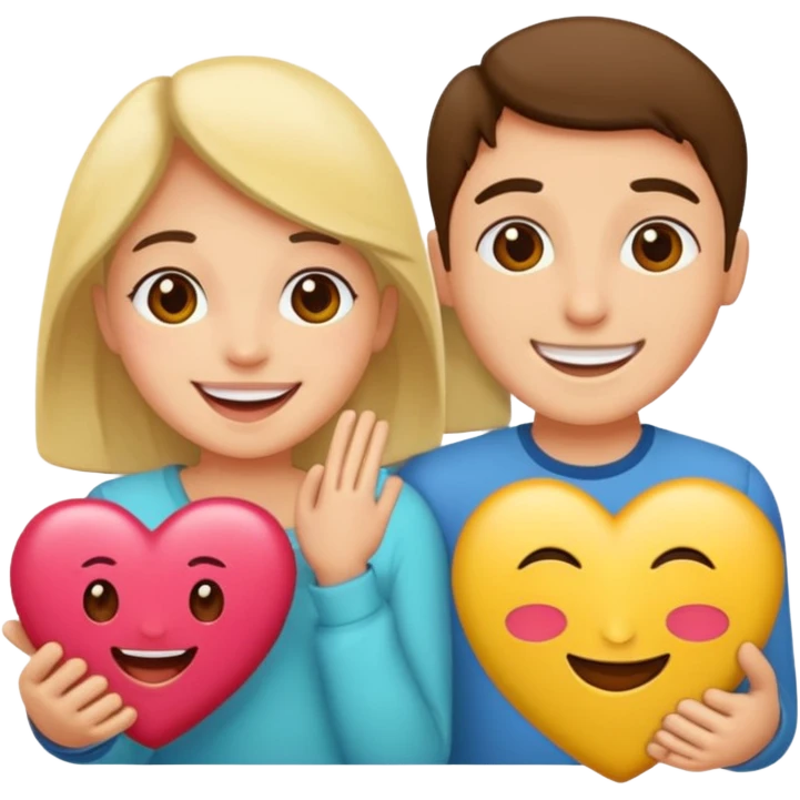 personas que aman con un corazon emoji