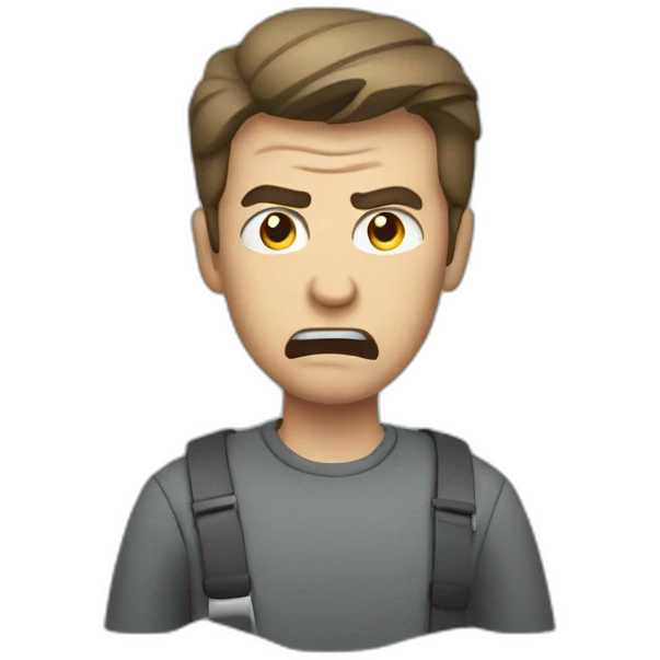 man angry about broken windshield emoji