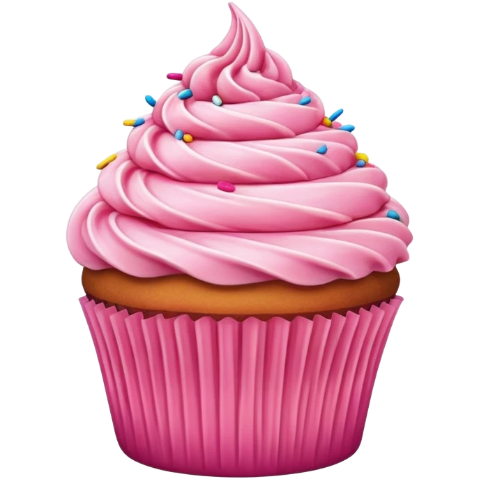 cupcake with pink icing emoji