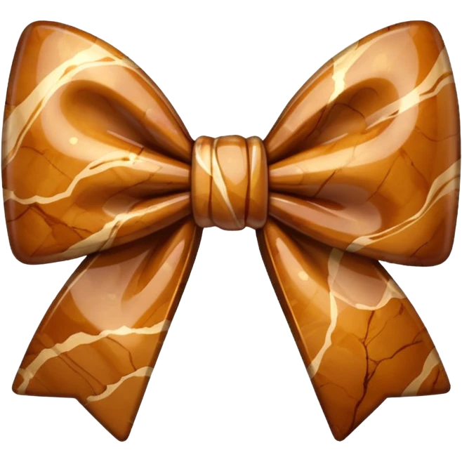 marble brown bow emoji
