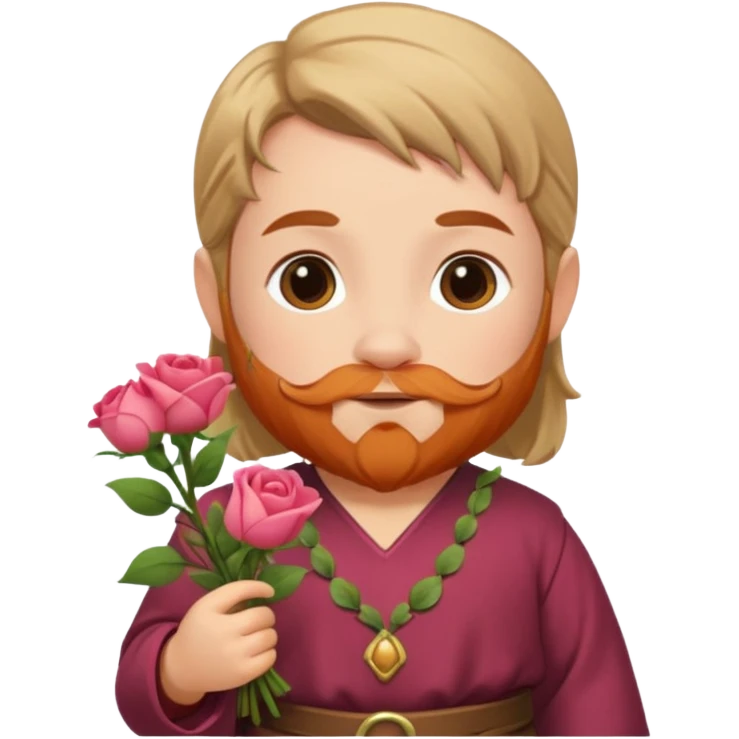 un nain qui offre des fleurs emoji