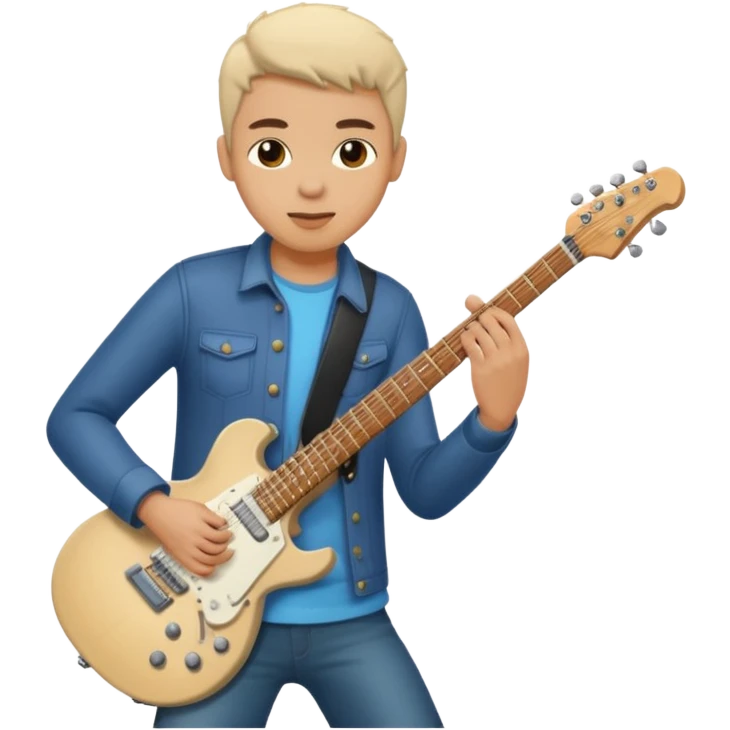 Playing a electric guitar  emoji