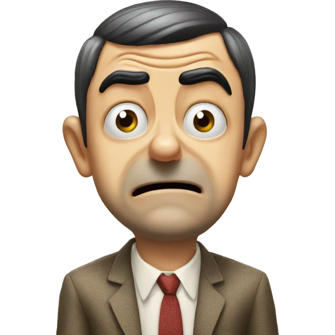 mr bean grabs his head emoji