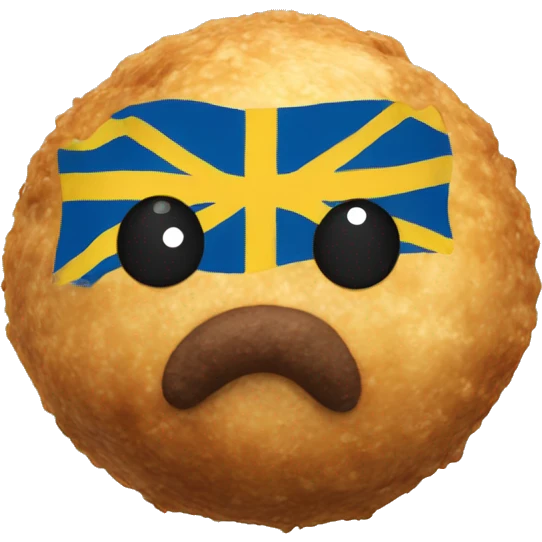Swedish flag meatball emoji