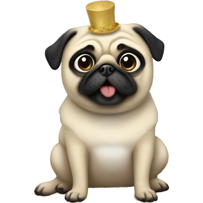 New years pug emoji