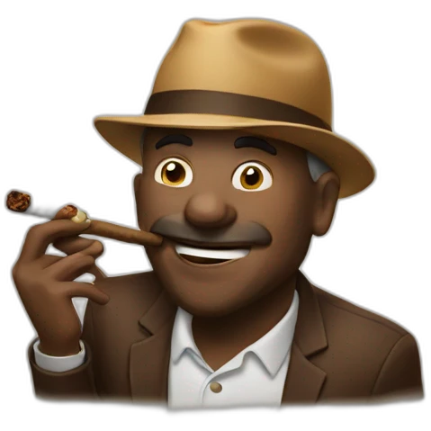 crazy with cigar emoji