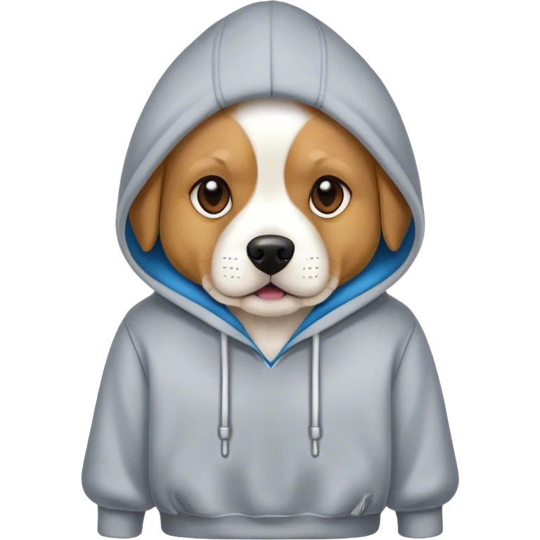 Dog wearing an hoodie emoji