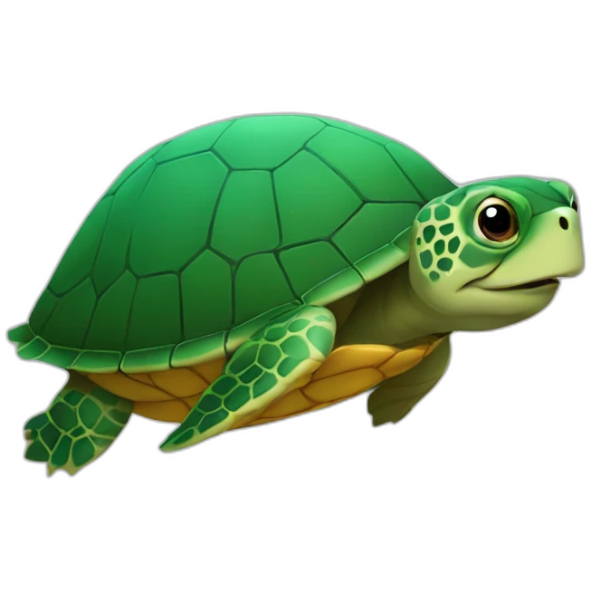 Tortue sur poisson emoji