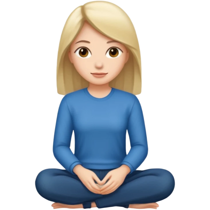 Mulher de cabelo liso sentada emoji
