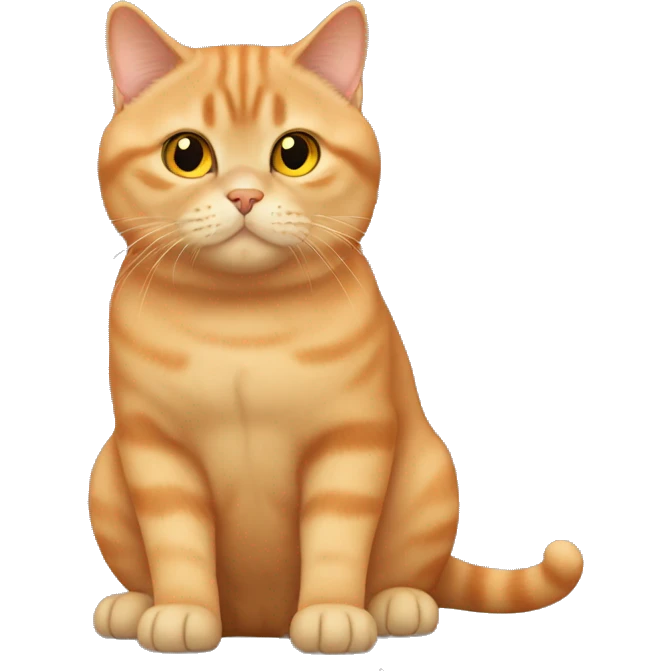 Full body orange British shorthair cat  emoji