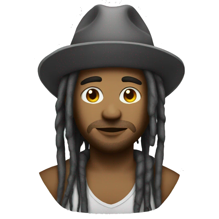 cool guy with hat and dreads emoji
