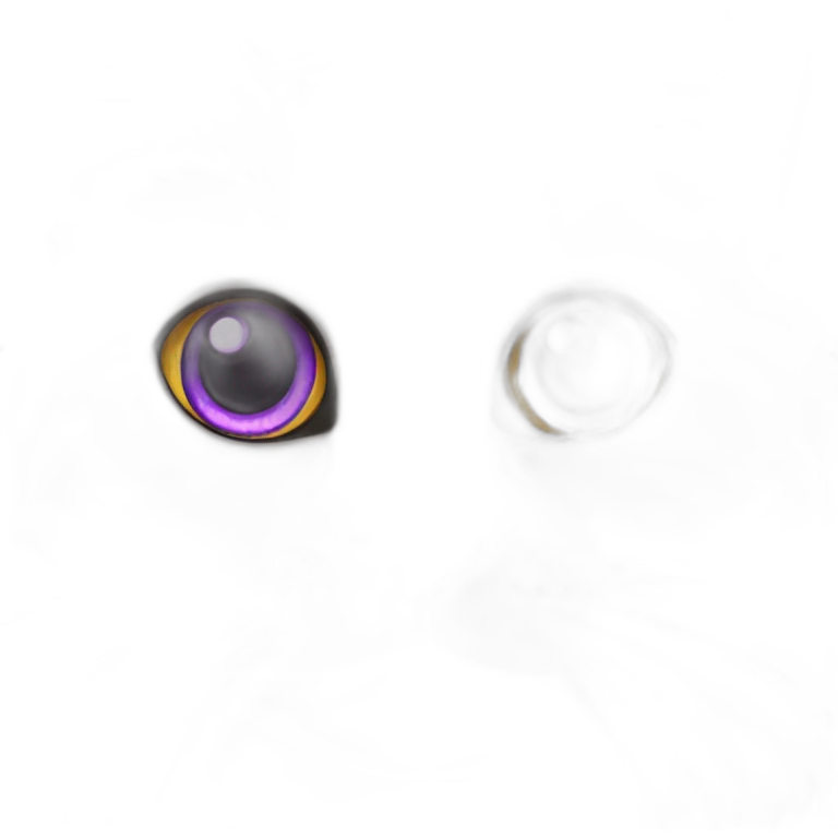 Cute purple cat with big eyes emoji