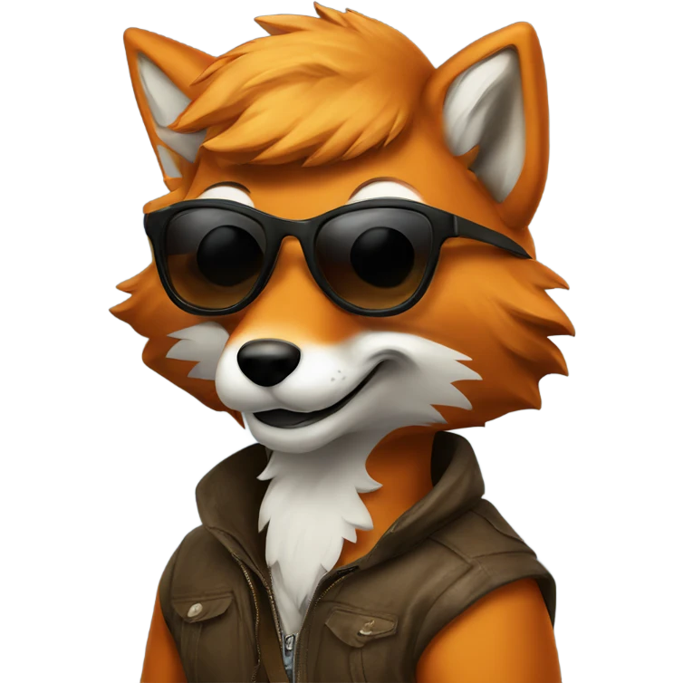 Foxés with sunglasses  emoji