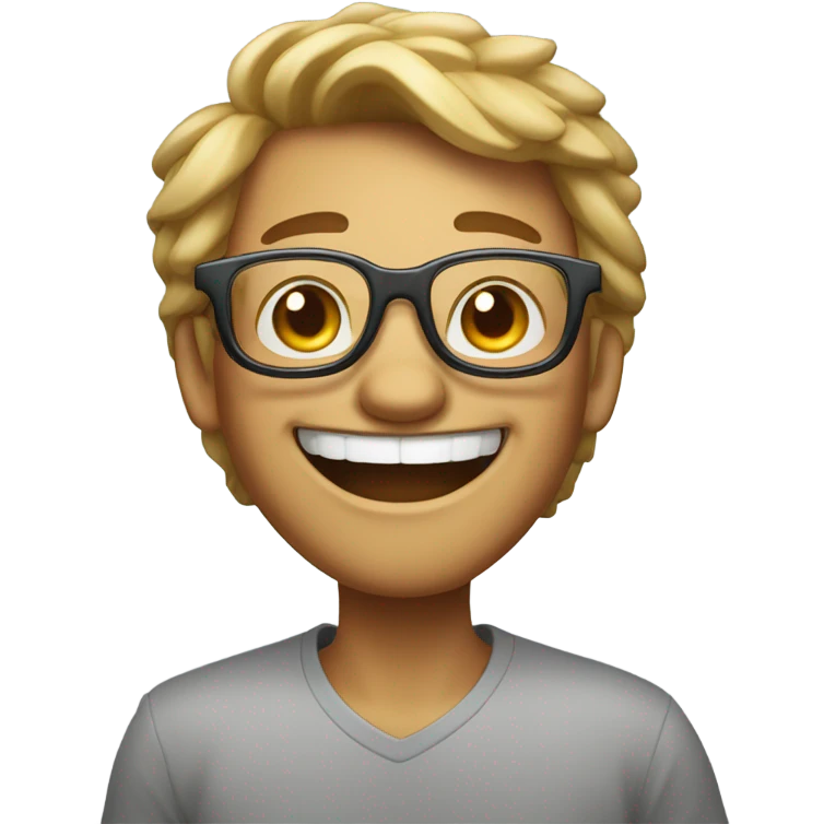 Super happy nerd face  emoji