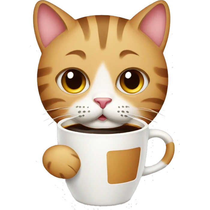 Cat drink coffee  emoji