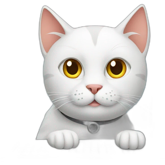 Cat using computer emoji