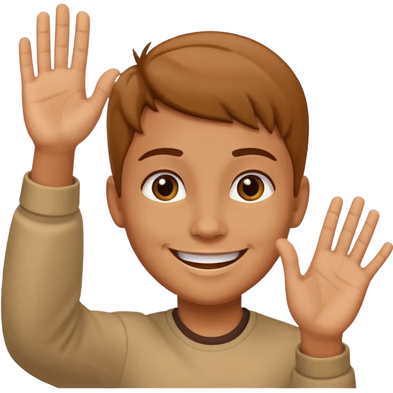 saying hello avatar up hand emoji