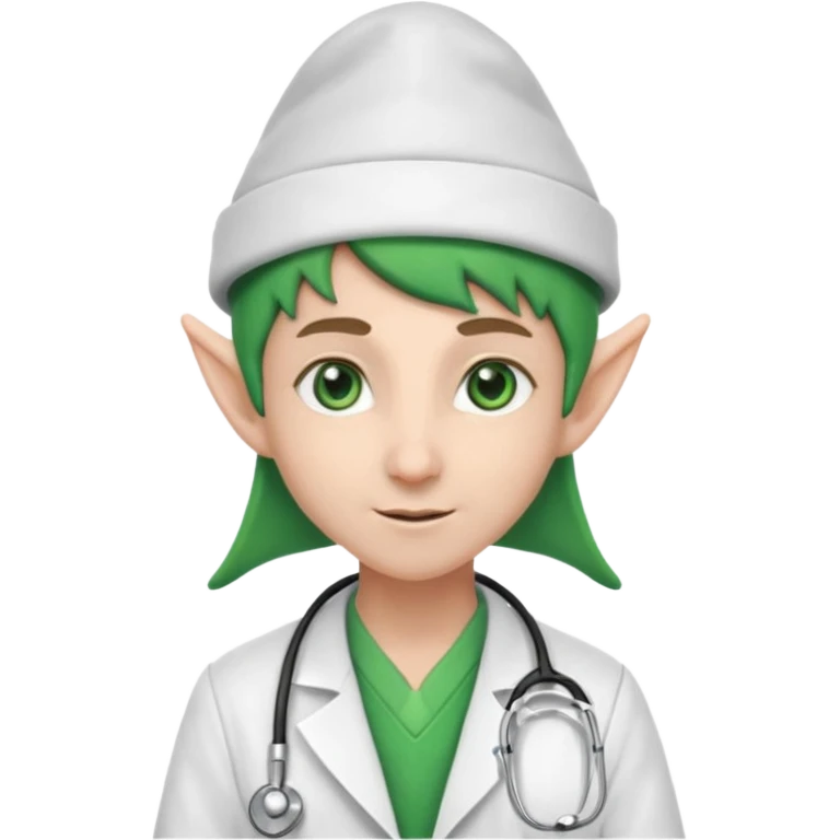 Elf Doctor with doctor hat emoji