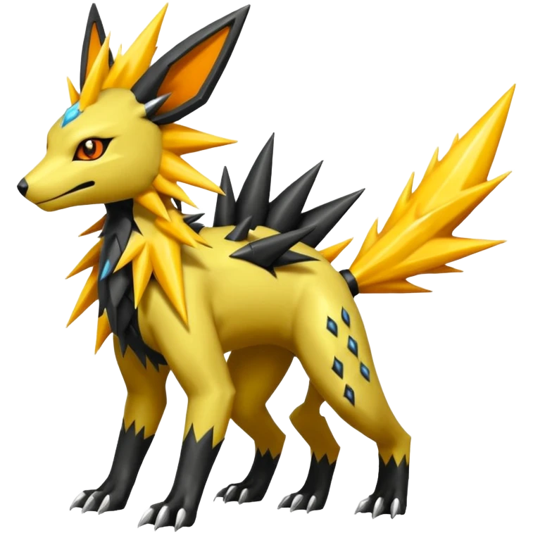 Salandit-Zygarde-Electrike-Jolteon-Manectric-Fakémon-fusion, full body emoji