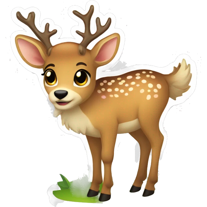 cute deer sticker pacstickers with independent contacts emoji