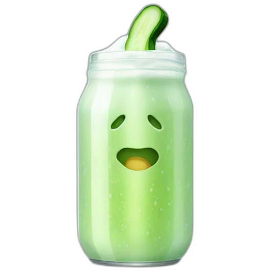 Glow man  cucumber milk emoji