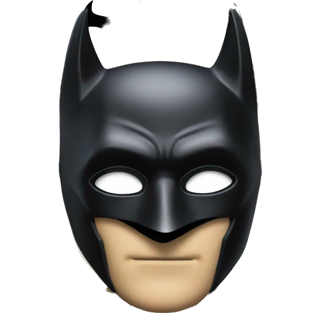 Chat noir avec un masque de batman emoji