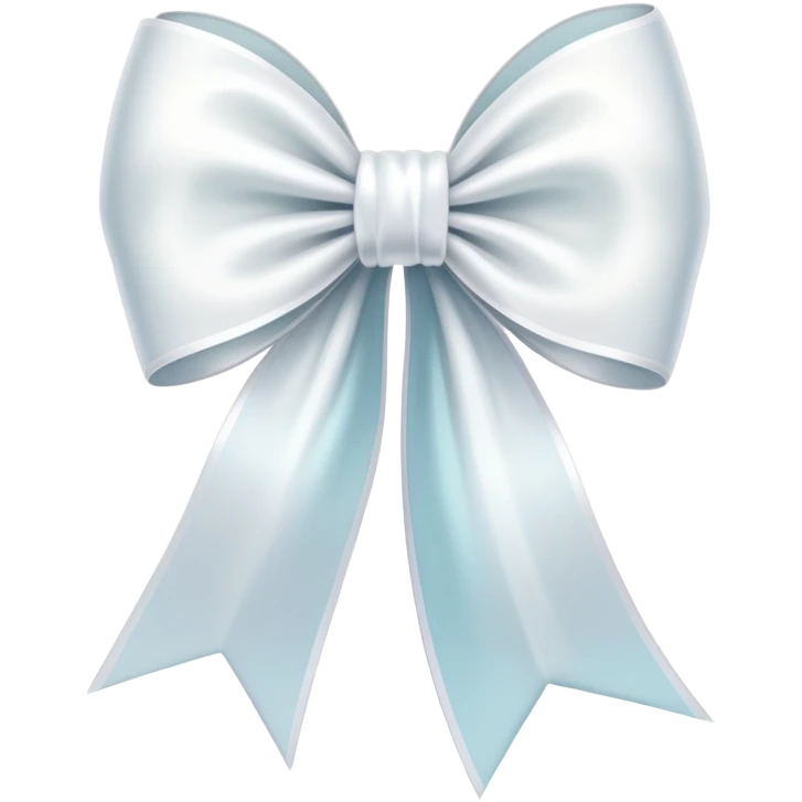A white ethereal bow ribbon with medium tail emoji