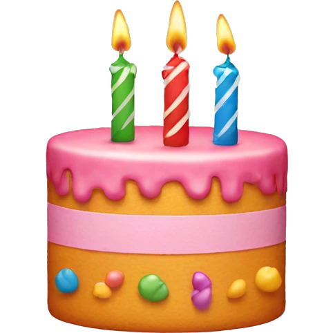 Birthday candles in the shape of 21 emoji