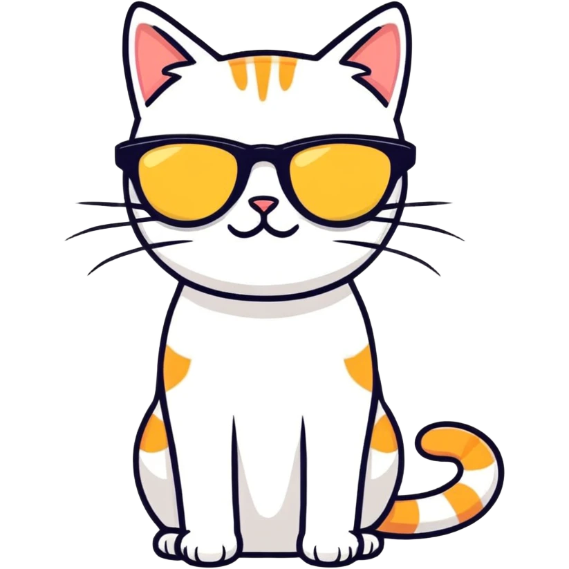 Cat with sunglasses emoji