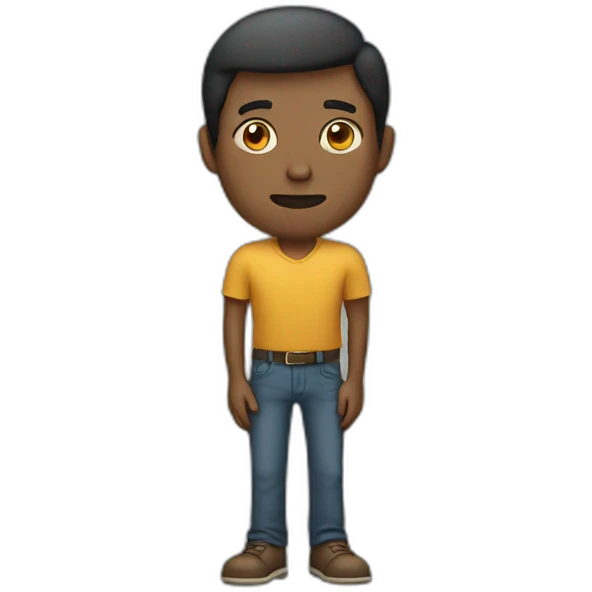Man standing and wondering emoji