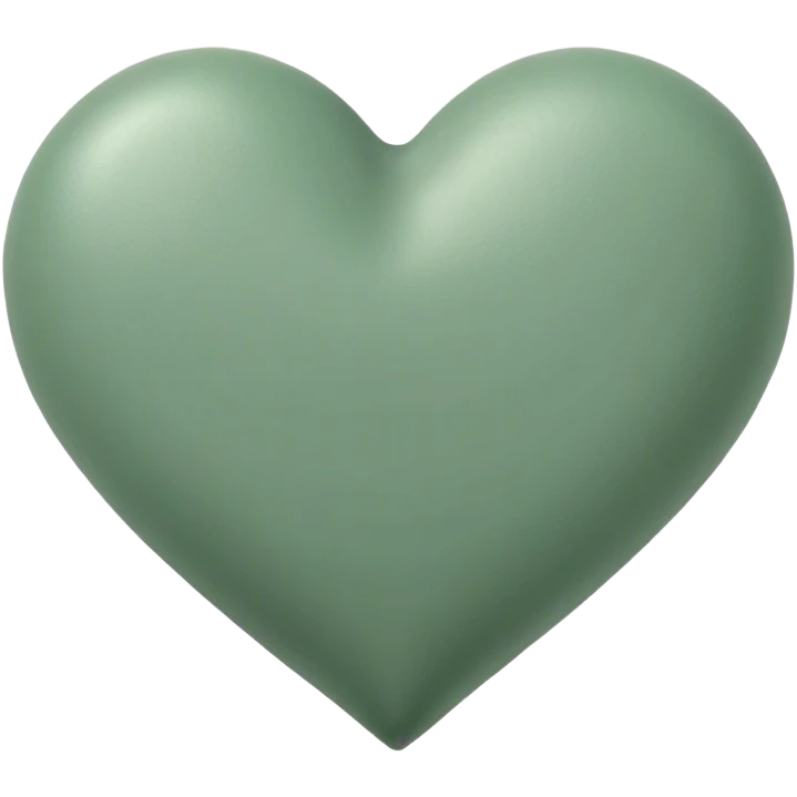 Sage green heart emoji