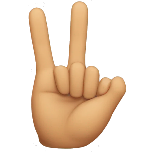 3 fingers up  emoji