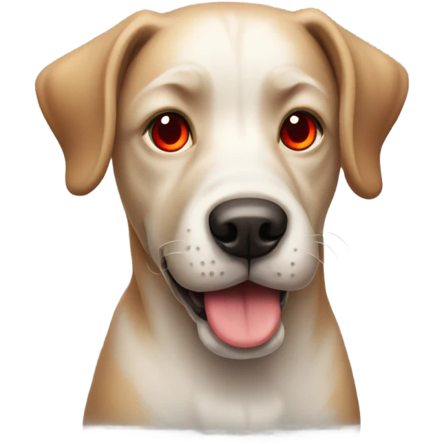 Dog with red eyes emoji