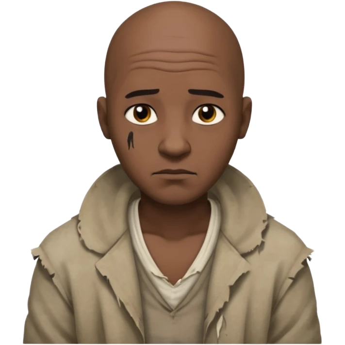 bald black man egypt poor emoji