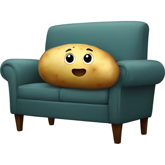 potato laying on a sofa emoji