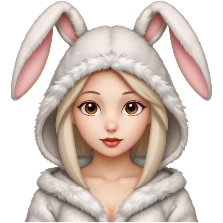 Sexy woman with rabbit costume emoji