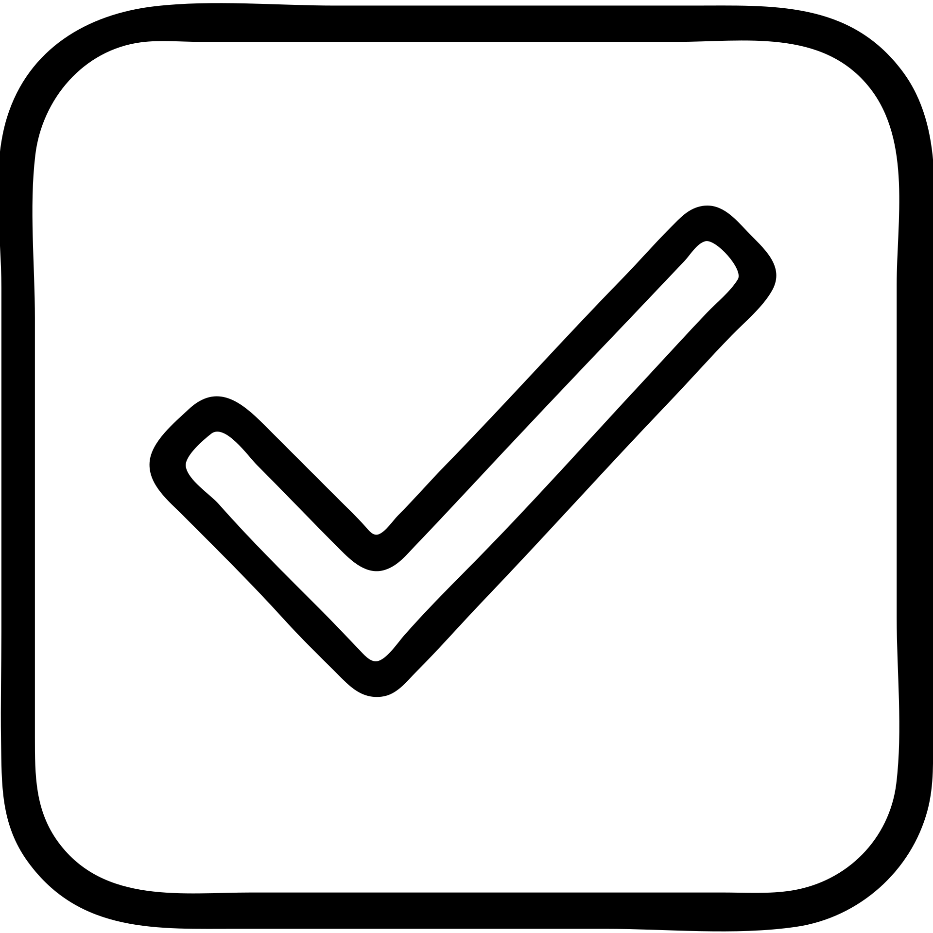 simple icon of a blue square with a white tick in the middle emoji