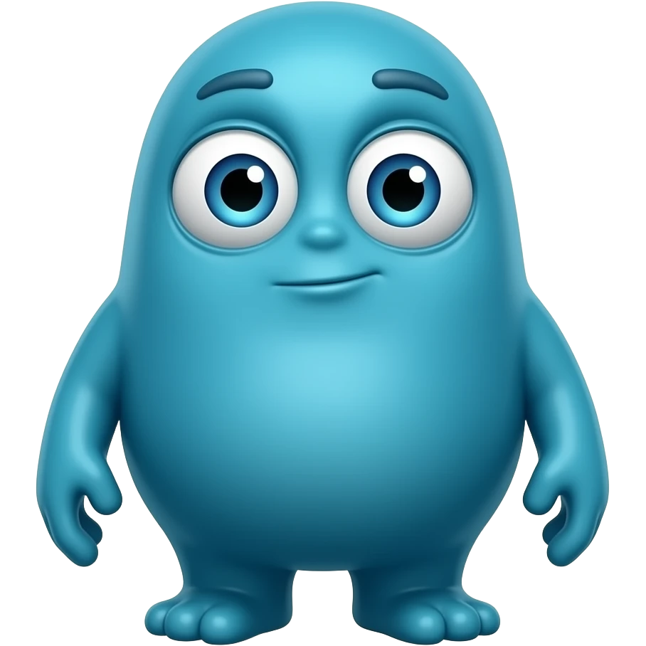 Monsters vs aliens movie cartoon blue blob emoji